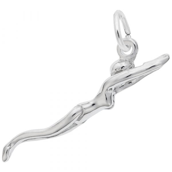 Sterling Silver Swimmer Charm