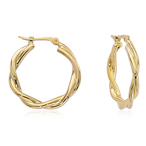 14ky Medium Double Twist Hoop earrings