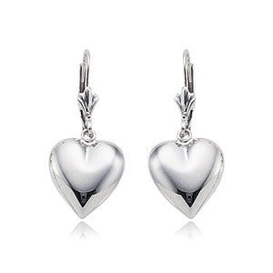 Sterling Silver Heart Drop Earringss