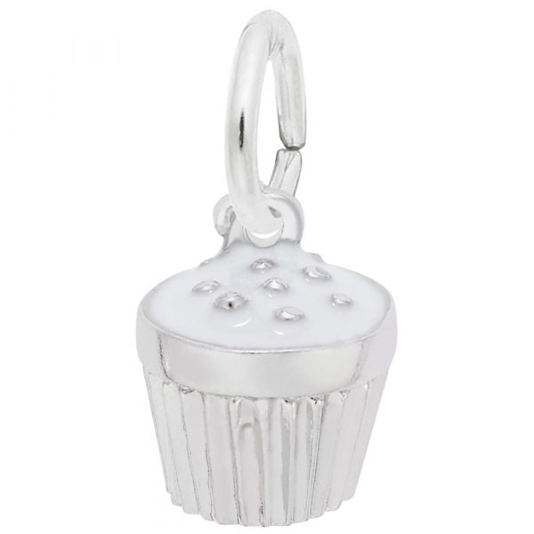 Sterling Silver Cupcake Charm