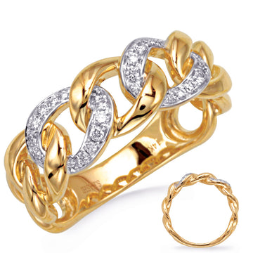 14K yellow gold diamond ring