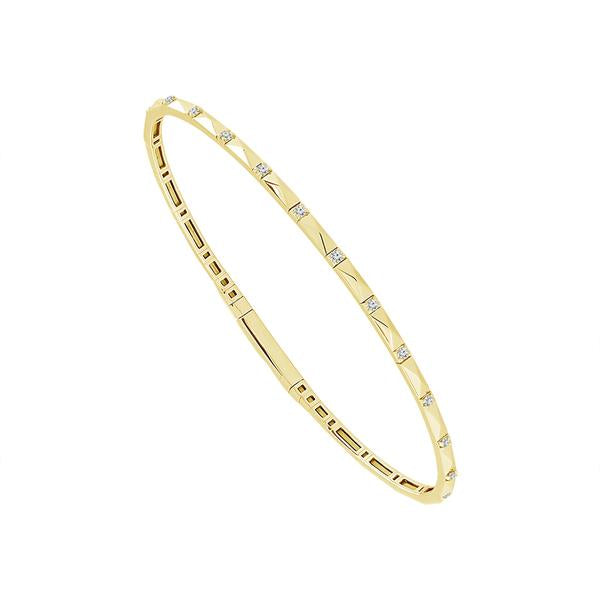 14K yellow gold diamond bangle bracelet