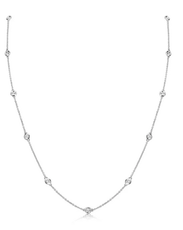 14K white gold Diamonds By The Yard Necklace