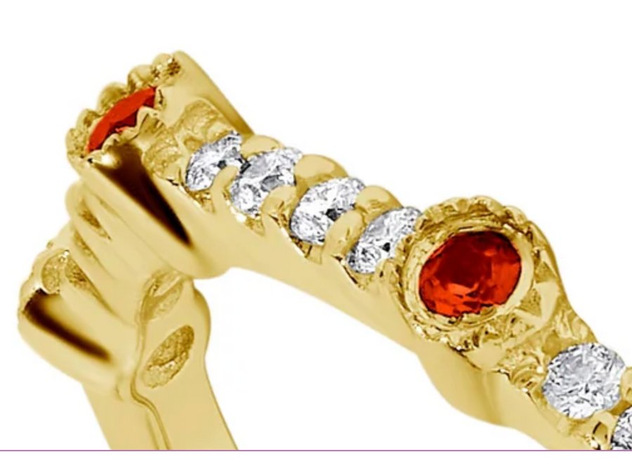 14K yellow gold Ruby & Diamond ring