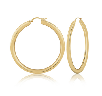 14kyg Flat Hoop earrings 40mm