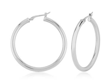 14kwg 2.5x30mm Tube Hoop earrings