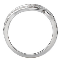 14K white gold diamond wedding band