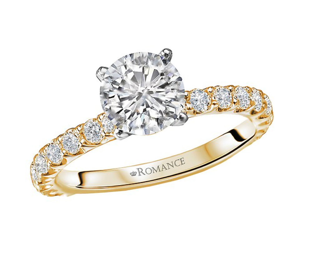 18K yellow gold diamond engagement ring semi-mounting – Glenn Betz Jewelers