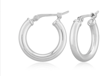 14kw small tube hoop earring, 2.5x15mm earrings