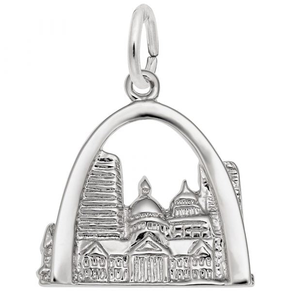 Sterling Silver St.Louis Skyline Charm