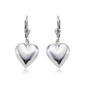 Sterling Silver Heart Drop Earringss
