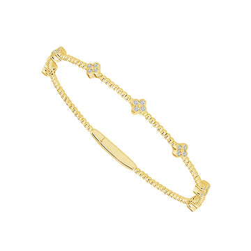 14K yellow gold Diamond Bangle Bracelet