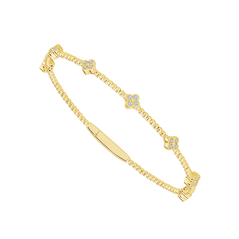 14K yellow gold Diamond Bangle Bracelet